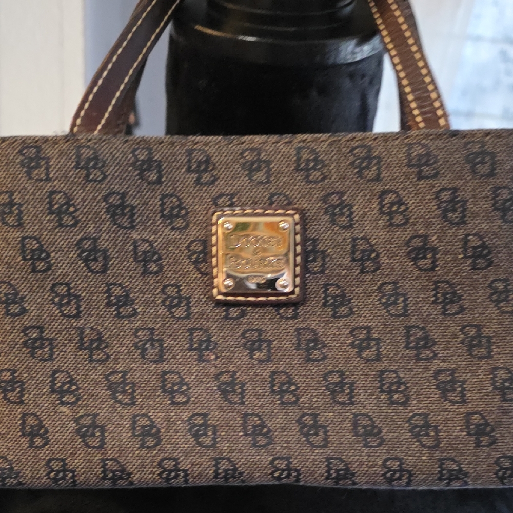 Dooney & Bourke Signature Canvas Bag - Black and Brown